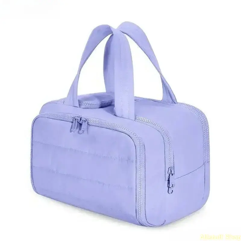 Large-capacity waterproof cosmetic bag—a portable travel organizer, multifunctional handheld makeup bag, and versatile toiletry bag; suitable for storing cosmetics, baby essentials, and gear for short weekend trips.