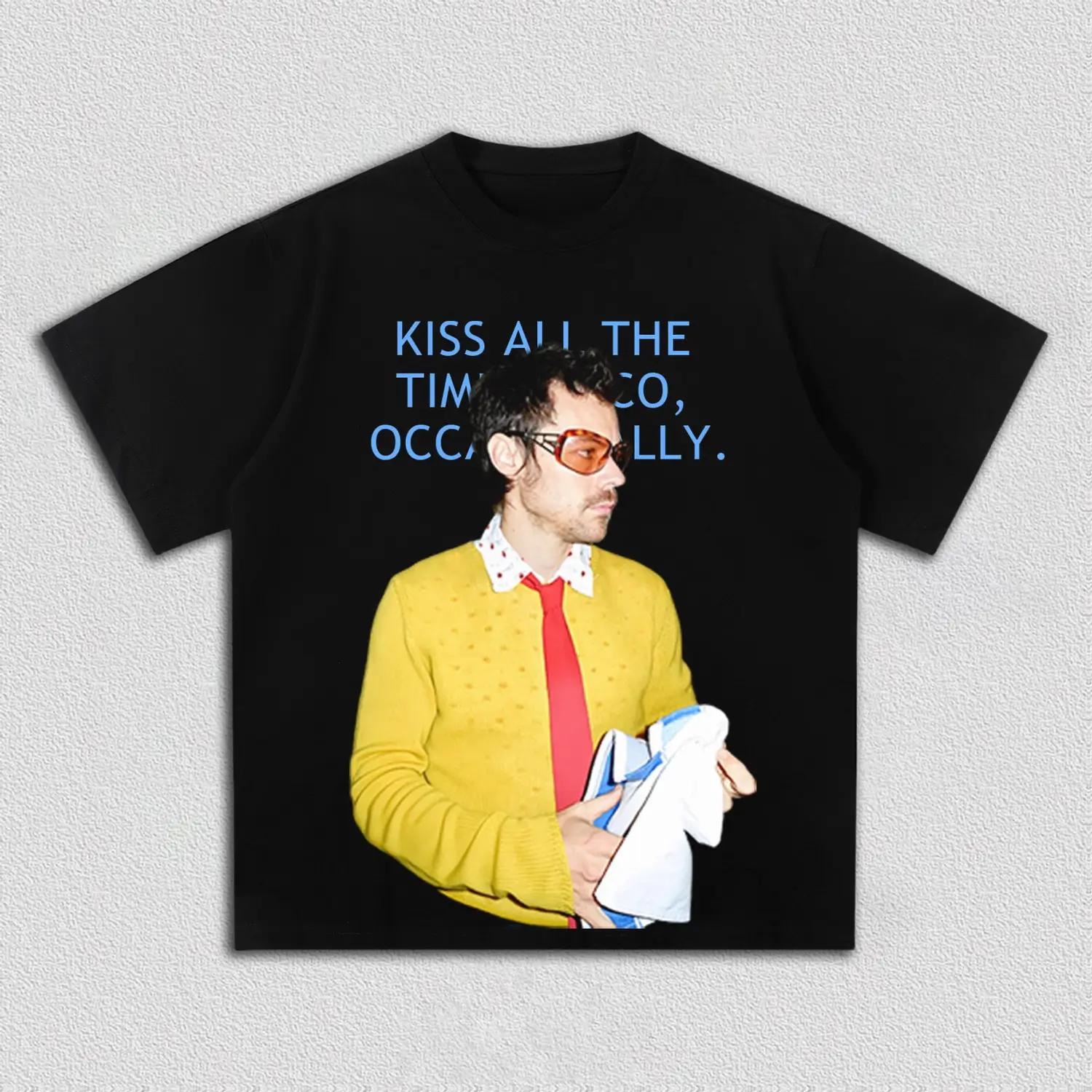 Harry Styles 2026 album Kiss All the Time Disco Occasionally Unisex 100%cotton shirt summer O-Neck Short Sleeve Tshirt fan gift