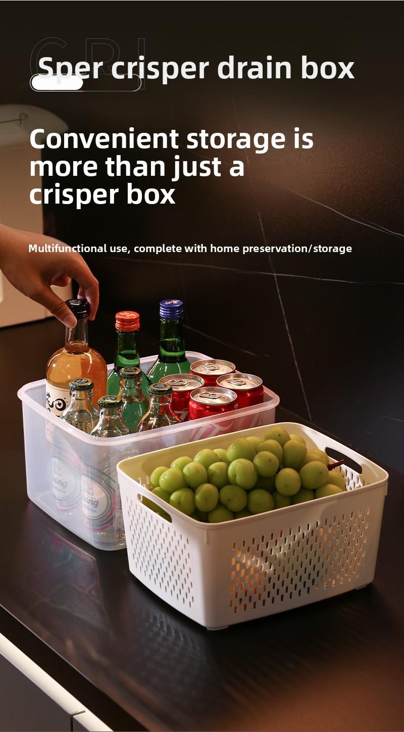 Multifunctional Crisper Box Set for Storage Drainage Microwaveable Airtight Leakproof Stackable Food Containers Ideal for Meal Prep Organization Foam Hinged Lid Container Sealing Bag Organizer with Cutter Compartmented Meal Prep Containers wrap bags fruit