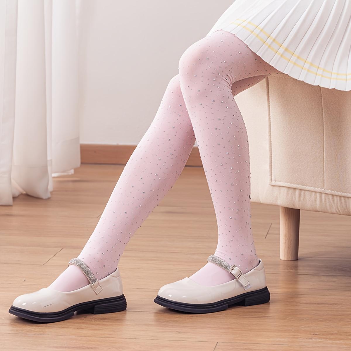 4-Pack Girls' Rhinestone Tights