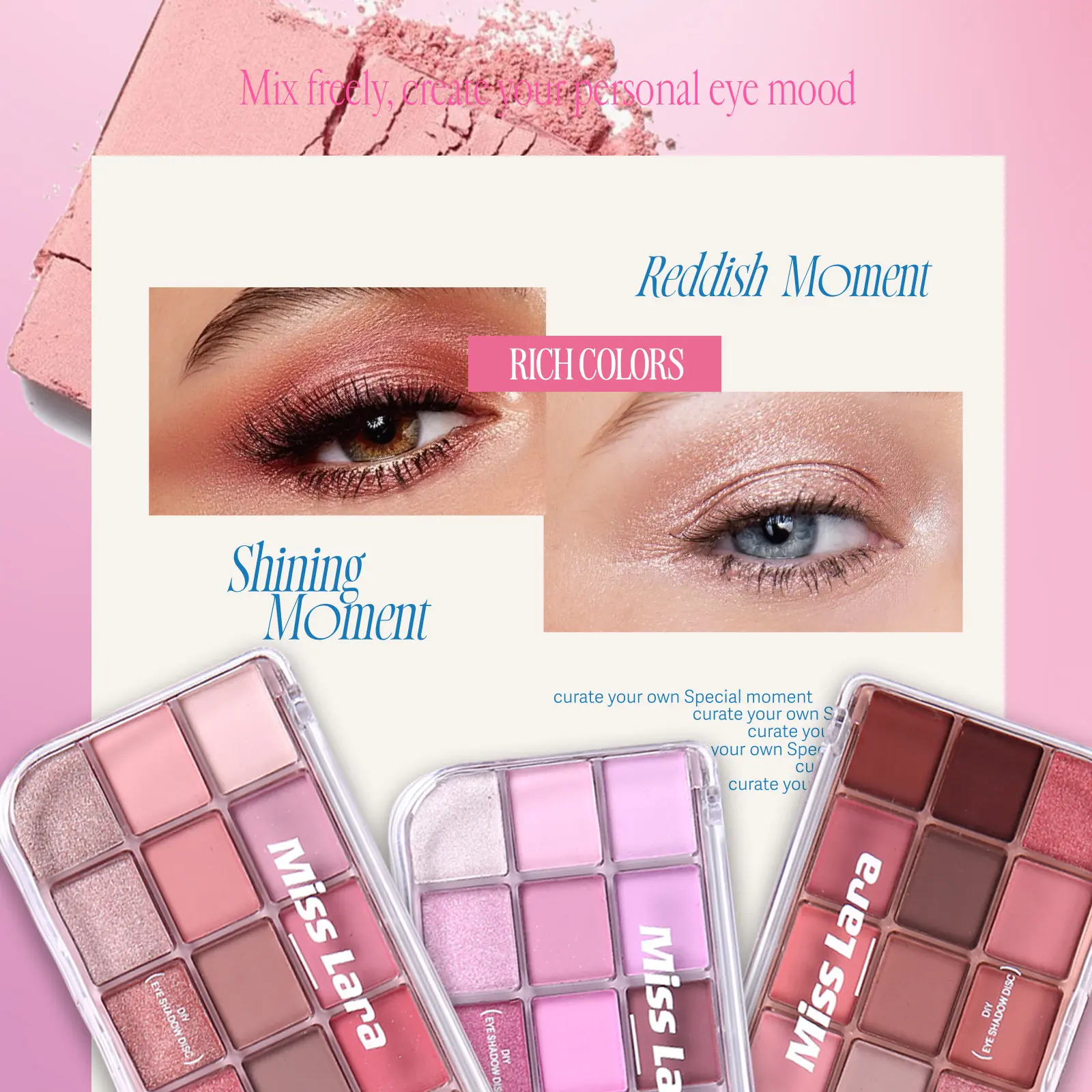 15-Color Matte Earth Tone Eyeshadow Palette with Smoky Pink & Purple Shades, Easy-to-Blend for Everyday Use, Beauty Makeup Cosmetic