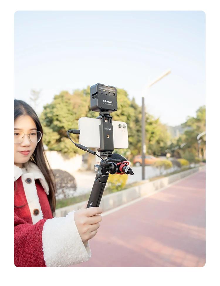 Ulanzi MT-14 Aluminum Alloy Tripod 2KG Load with 360° Ballhead 1/4 Screw Light Portable Vlog Kit Light Desktop Tripods For Phone