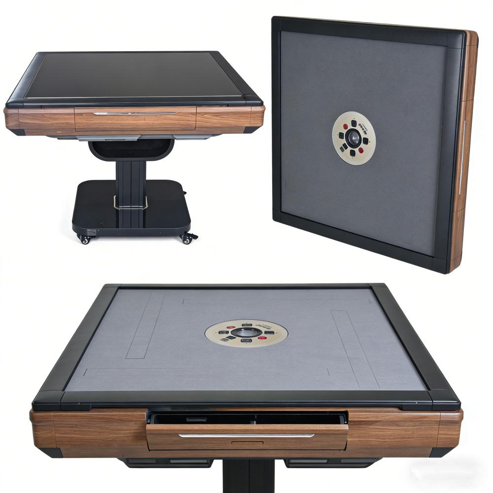 Foldable Ultra-Thin Automatic Mahjong Table with Wheels - Chinese,  American Style 42mm Numbered Tiles (with Hard Table Cover)