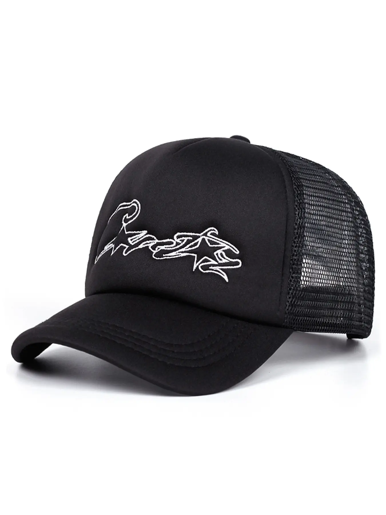 2026 New Personalized and Fashion Baseball Hat C Pentagram Embroidery Skateboarding Hat Street Creative Hip Hop Hat Outdoor Sports Sunshade Hat Daily Commuter Decorative Hat Male Female Same Style Casual Breathable Mesh Hat Adjustable Streetwear Hat