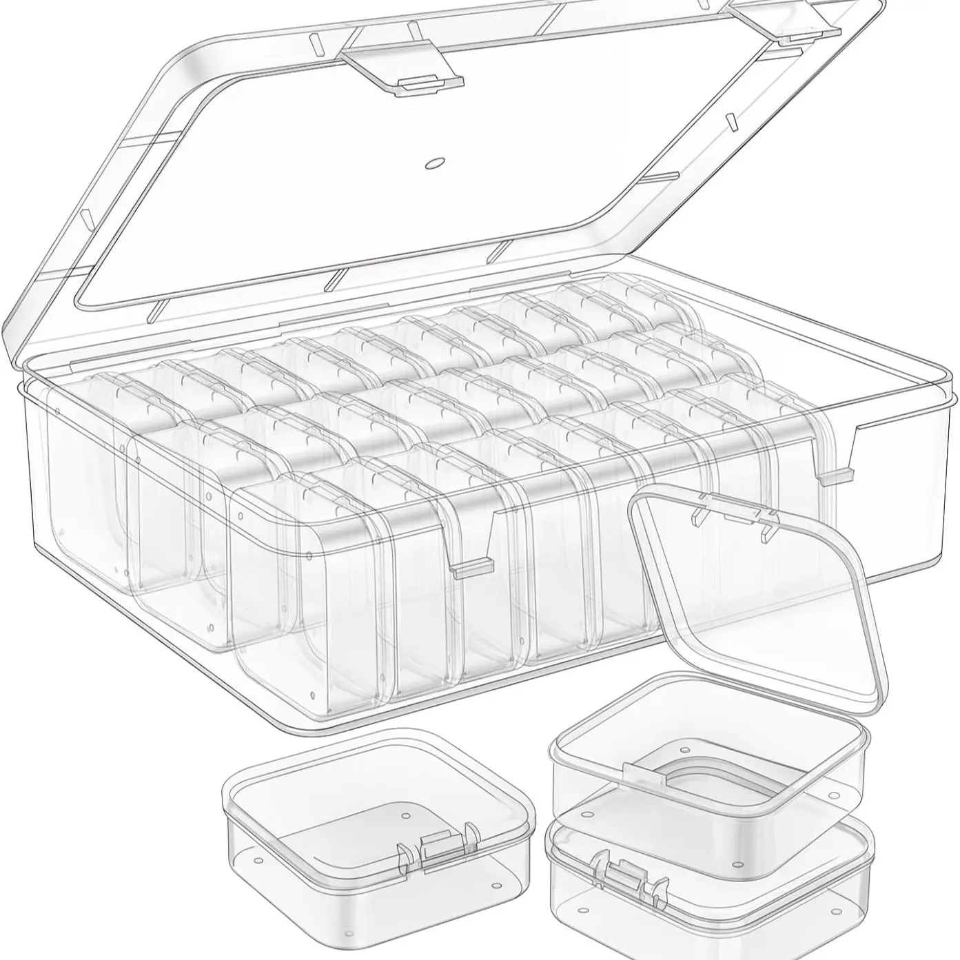 Bead Organizer Box Set, 31pcs Compact Bead Storage Solutions, Durable & Versatile Design for Crafting Projects
