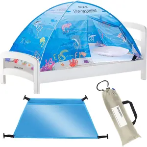 Twin Bed Tent for Kids Indoor Fort Magical Dream Tents for Boys Pop Up Toddler Bed Canopy for Girls Bunk Bed Tent for Top Bunk Sensory Sleep Pod for Kids Educational
