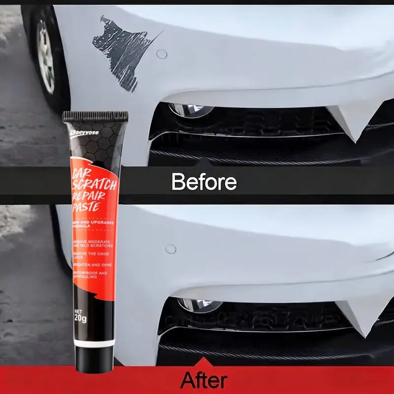 Car Scratch Remover Kit with Polishing Sponge, Fixes Minor Scratches on Bumper, Stone Marks, Fits All Common Car Paint Colors Scratch Repair Remover