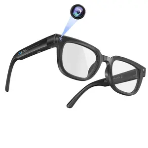 AI Glasses with Video Translation, Multifunctional Smart Glasses with 8MP Camera, Hands-free Video Recording, 110 Degree Wide Angle Lens, 3D Stereo Sound, 290Mah 8 Hours Battery Life Daily Use, AI Dialogue Translation, Bluetooth Call, Music Control