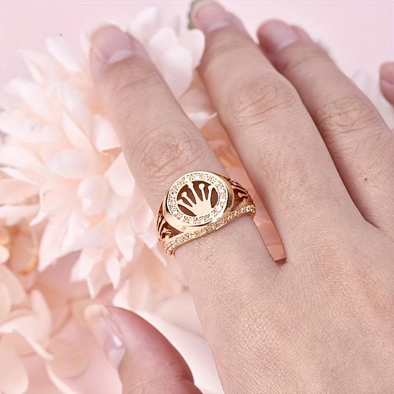 1Count Stylish Copper Ring Fashion Men'S Hip Hop Cool Detail Crown Ring with Cubic Zirconia for New Year Valentine'S Day BY534629 1Count Stylish Copper Ring Fashion Men'S Hip Hop Cool Detail Crown Ring with Cubic Zirconia for New Year Valentine'S Day BY534629