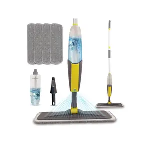 Spray Mops For Floor Cleaning, Microfiber Dust Wood Floor Mop, Wet Spray Mop With 1/4 Reusable Washable Pads For Home Commercial Hardwood Laminate Vinyl Wood Tile Floor