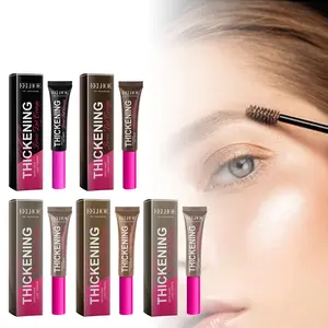 EELHOE Thickening Brow Tint Cream With Micro Fibers, Waterproof Long Lasting Eyebrow Gel, Natural Wild Eyebrow Makeup For Sparse Brows