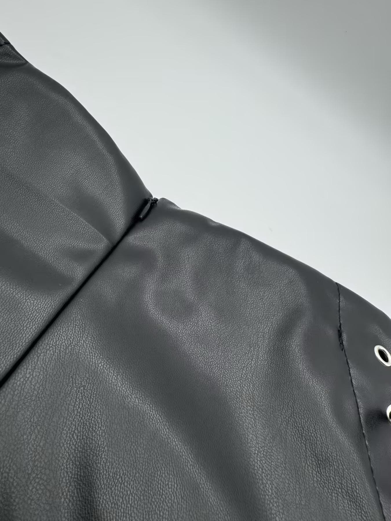 Women's Solid Color PU Leather Shorts, Fitted Fashion Shorts, Fashion Casual Lace Up High Waist Shorts for Daily Outdoor Wear, Ladies Bottoms for All Seasons