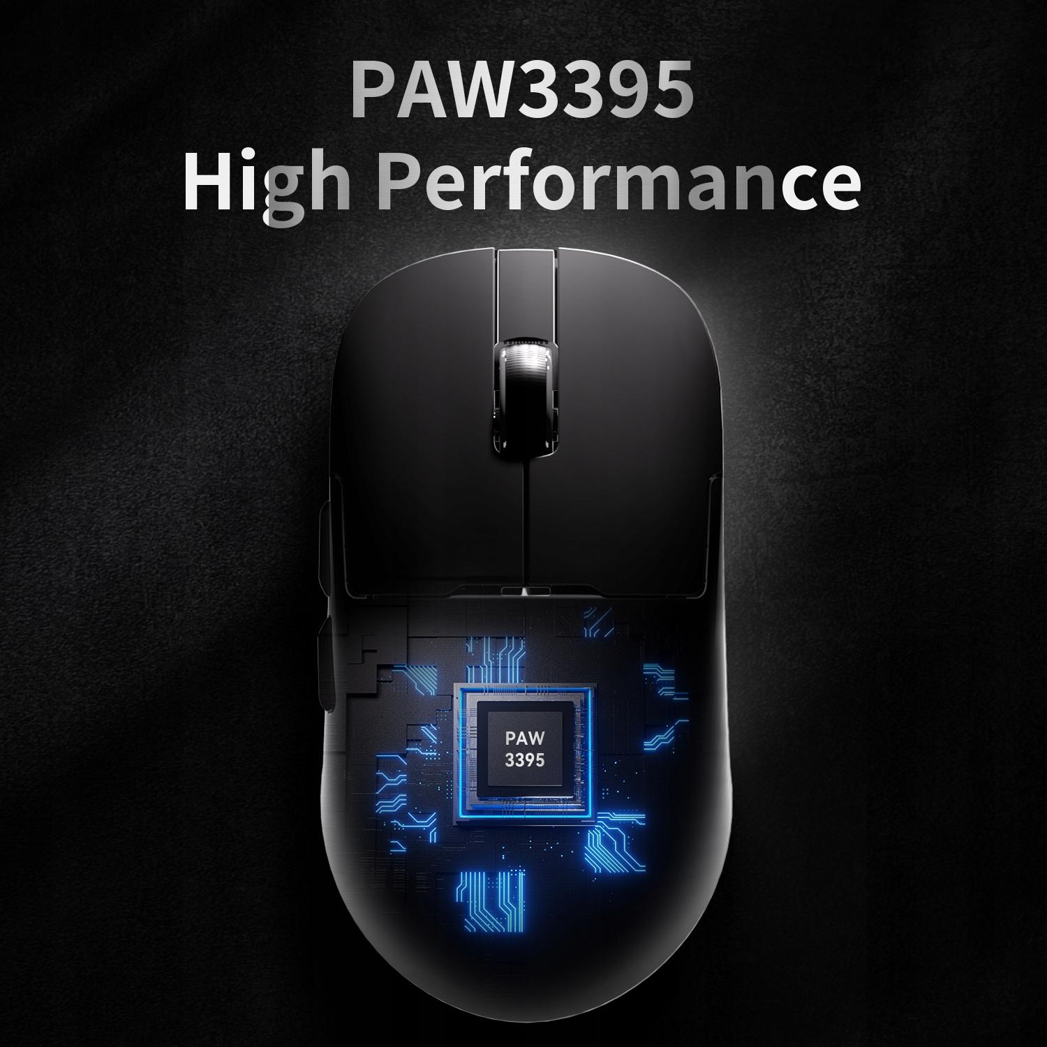 AJAZZ AJ159 PRO wireless mouse PAW3395 sensor corresponding fast DPI26000 advanced magnetic charging base wireless 8K the third mock examination 2.4G+Wired+BT support multi system suitable for E-sports games and office