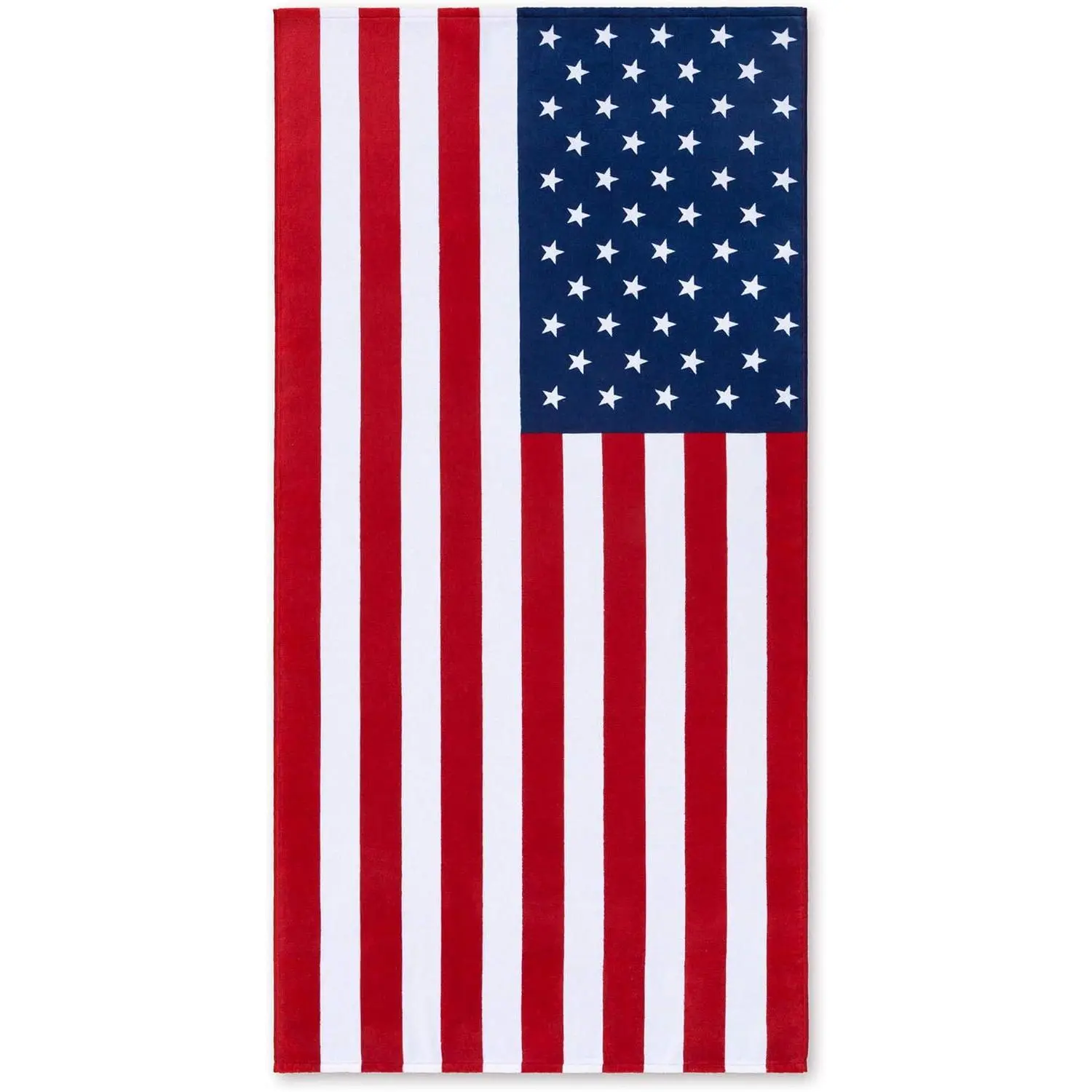 American Flag Beach Towel - 30x60 in, Single-Sided Printing, USA Patriot Themed, Microfiber Terry Cloth, Soft Touch, Yoga Mat, Picnic Mat, Home Use, American Flag Pattern Blankets