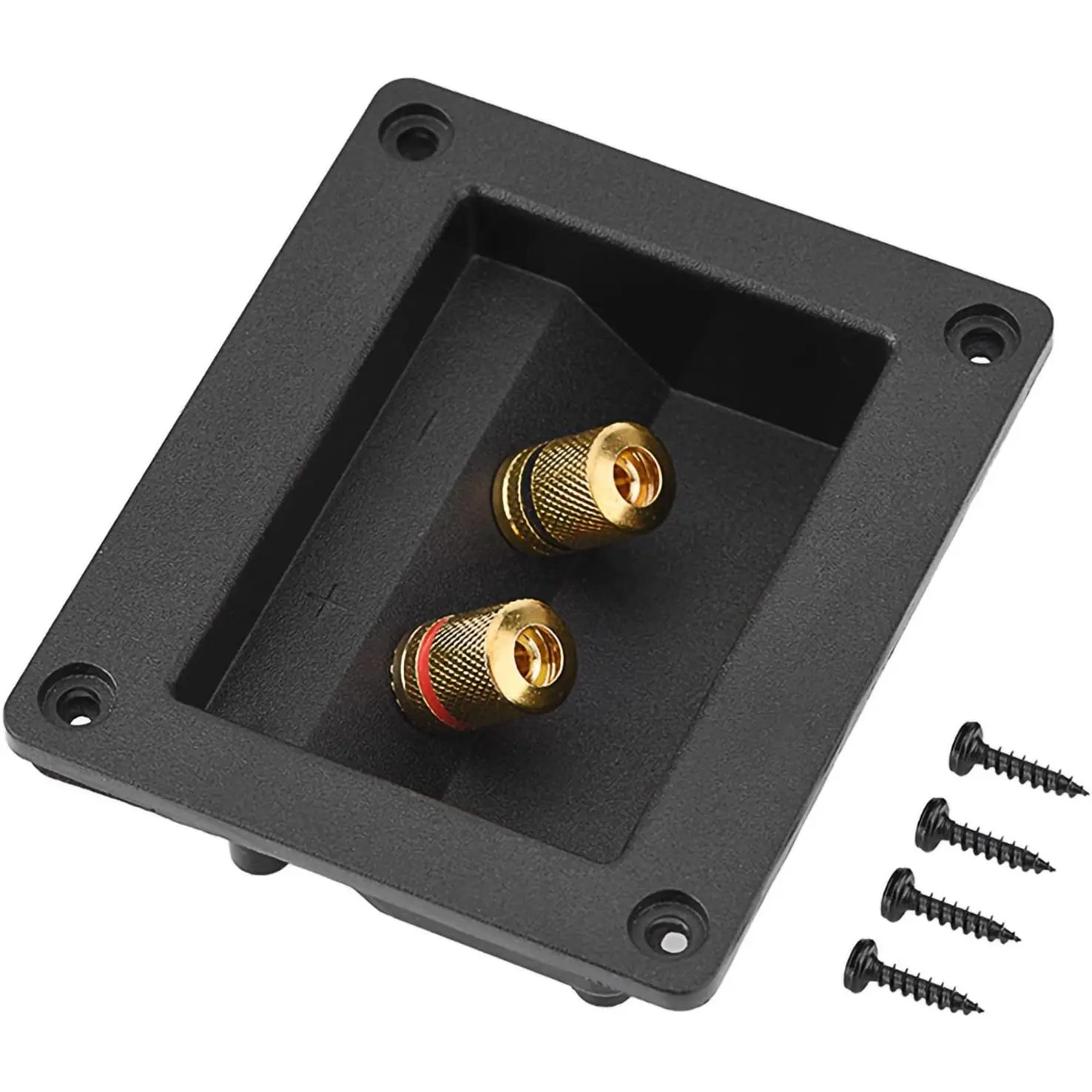HiFi Speaker Terminal Box 2 Way Binding  Terminal  Connector Box | Copper Screw in Shell Subwoofer  Plug for / Audio DIY