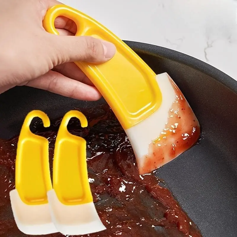 5-Piece Kitchen Silicone Scraper Set, Oil Remover Tool, Pot Brush, Burnt Rice Cleaner, Stuck Grain Removal, Essential Cooking Utensils