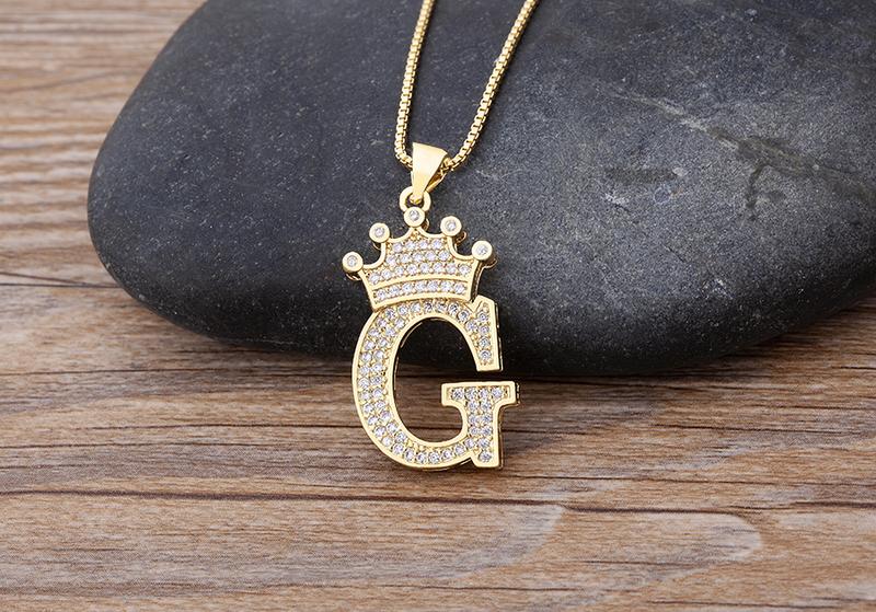 Aesthetic Luxury Copper Zircon A-Z Crown Alphabet Pendant Chain Necklace Hip-Hop Style Fashion Woman Man Initial Name Jewelry Gift for Girl Women Couple Aesthetic Luxury Copper Zircon A-Z Crown Alphabet Pendant Chain Necklace Hip-Hop Style Fashion Woman Man Initial Name Jewelry Gift for Girl Women Couple