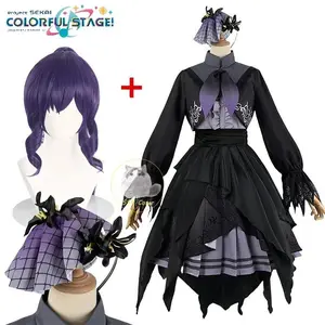 Game Asahina Mafuyu Cosplay Project Sekai Cosplay Costumes Asahina Mafuyu Lolita Suits Dress Wig Halloween Party for Women Girls