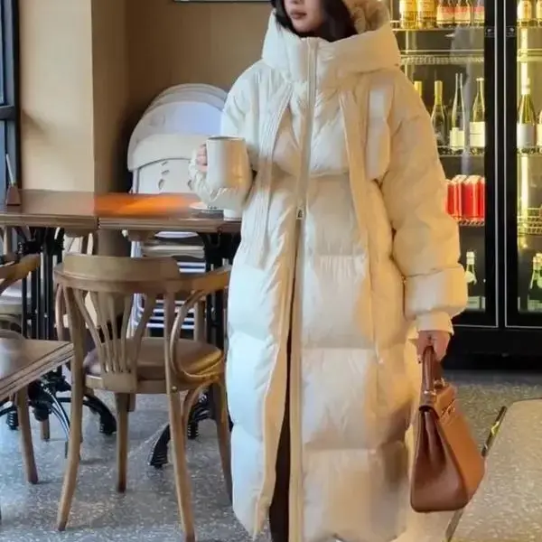 Women's Long over Knee Thiened down Cotton Jaet Bread Sle Loose Fit Winter New Sle Korean Version Coat Outerwear£¨gift£©