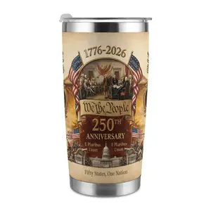 20oz Insulated Patriotic Travel Mug - America 250th Semiquincentennial Commemorative Cup (1776-2026), We The People 50 States 1 Nation USA Gift, Dealsforyou, Summerwins, Summersale, Midyearsale