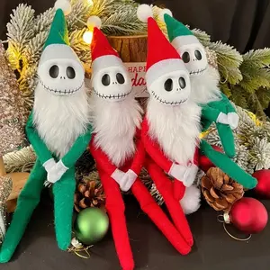 Halloween Christmas Jack Gnome Figurine Decoration, Spooky Night Decorative Ornament, Festive Holiday Home Accent, Unique Gift Idea