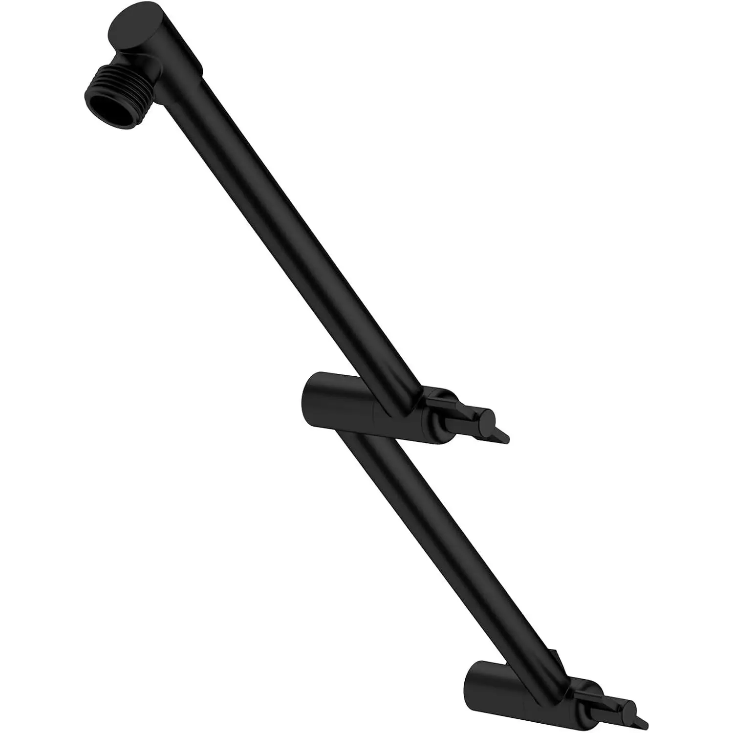 Shower Extension Arm 12 Inch Foldable Shower  Extension Black,Adjustable Height Angle,Solid Stainless Steel Shower Extender Arm for Rain Shower  With  Connection