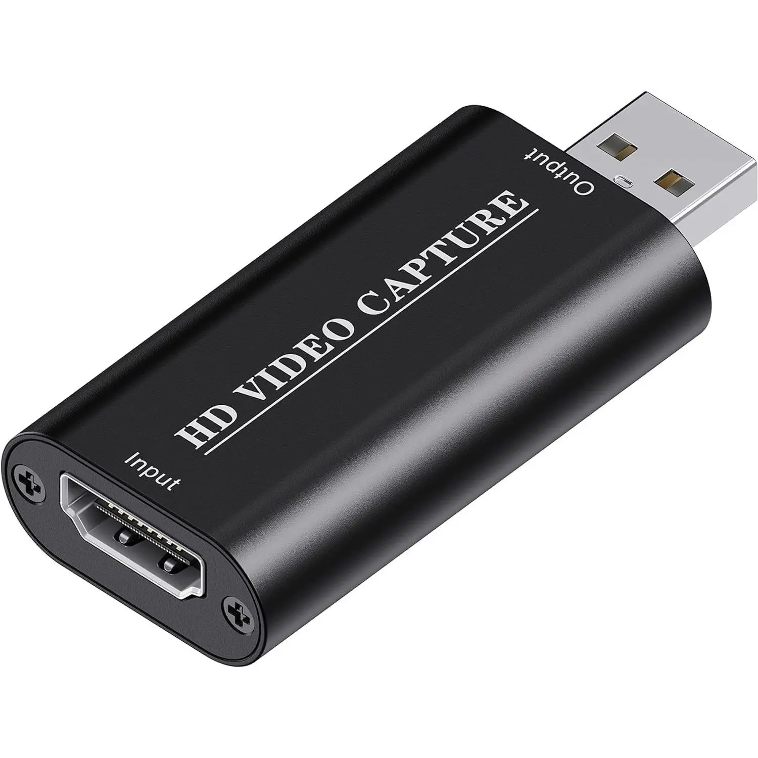 4K HDMI Video Capture Card - 1080P HDMI to USB 2.0 External Electronic Cam Link for Streaming, Gaming, Compatible with Windows, Mac, Switch, Xbox, OBS, Phone, Computer, Metal Shell Adapter