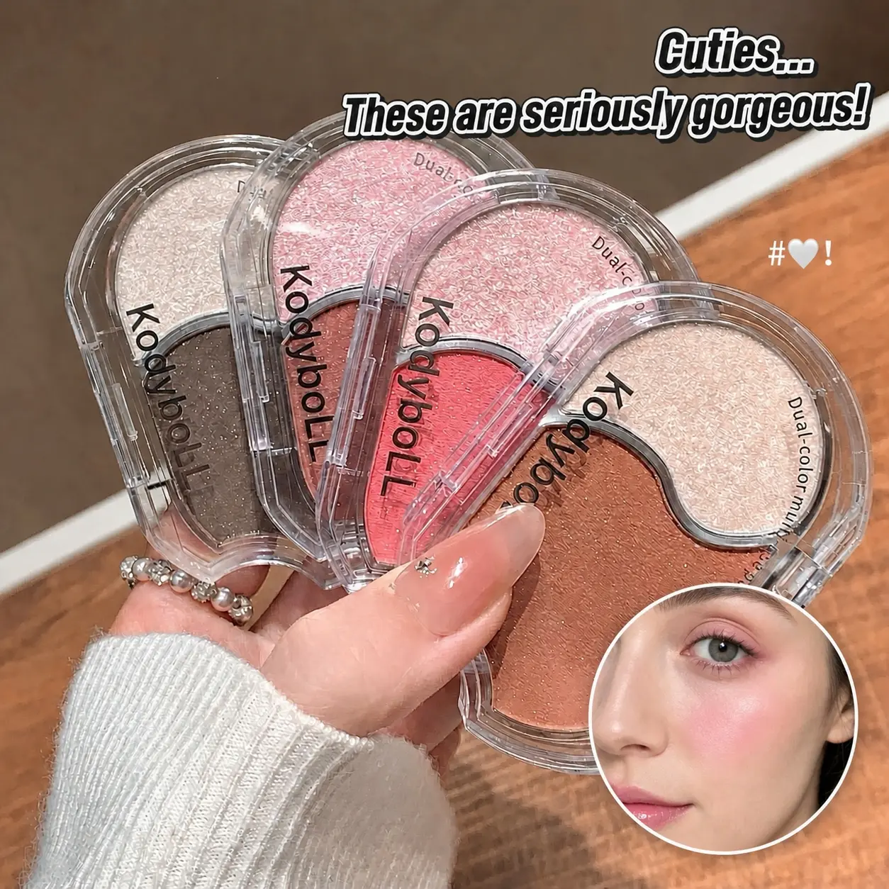 Dual-Color Multi-Purpose Powder, Pottery Texture, Clearing Skin Tone, Natural Whitening Makeup, Enhances Complexion, Beauty Essentials