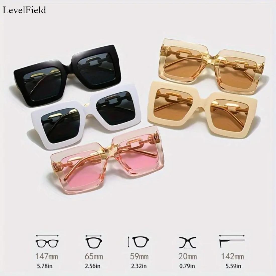 2-Pack Oversized Women’s Glasses Luxury Rose Gold Frame Transparent Acrylic Lenses Trendy Gradient Sunglasses Lightweight Stylish Eyewear for Parties Travel Beach & Outdoor Activities Anti-Blue Light Adjustable Strengths Cat Eye Color Block Frame