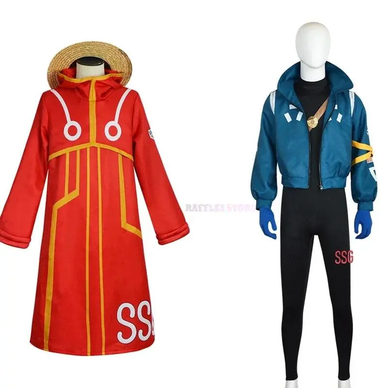 Adlut Kid 1pc cosplay costume GG Pirates monkey cosplay egghered Carnaval 1piece Halloween Cosplay uniforms Unisex men suit hat