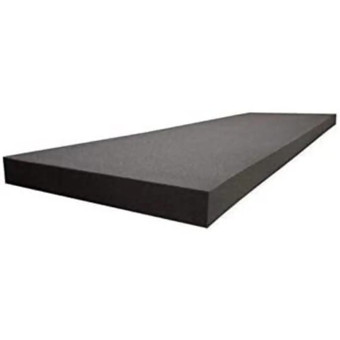2" x 24" x 72" Black Upholstery  Sheet - 1.8 Density, Firm (44 ILD), Open-Cell Polyurethane - Cushion , DIY, Soundproofing