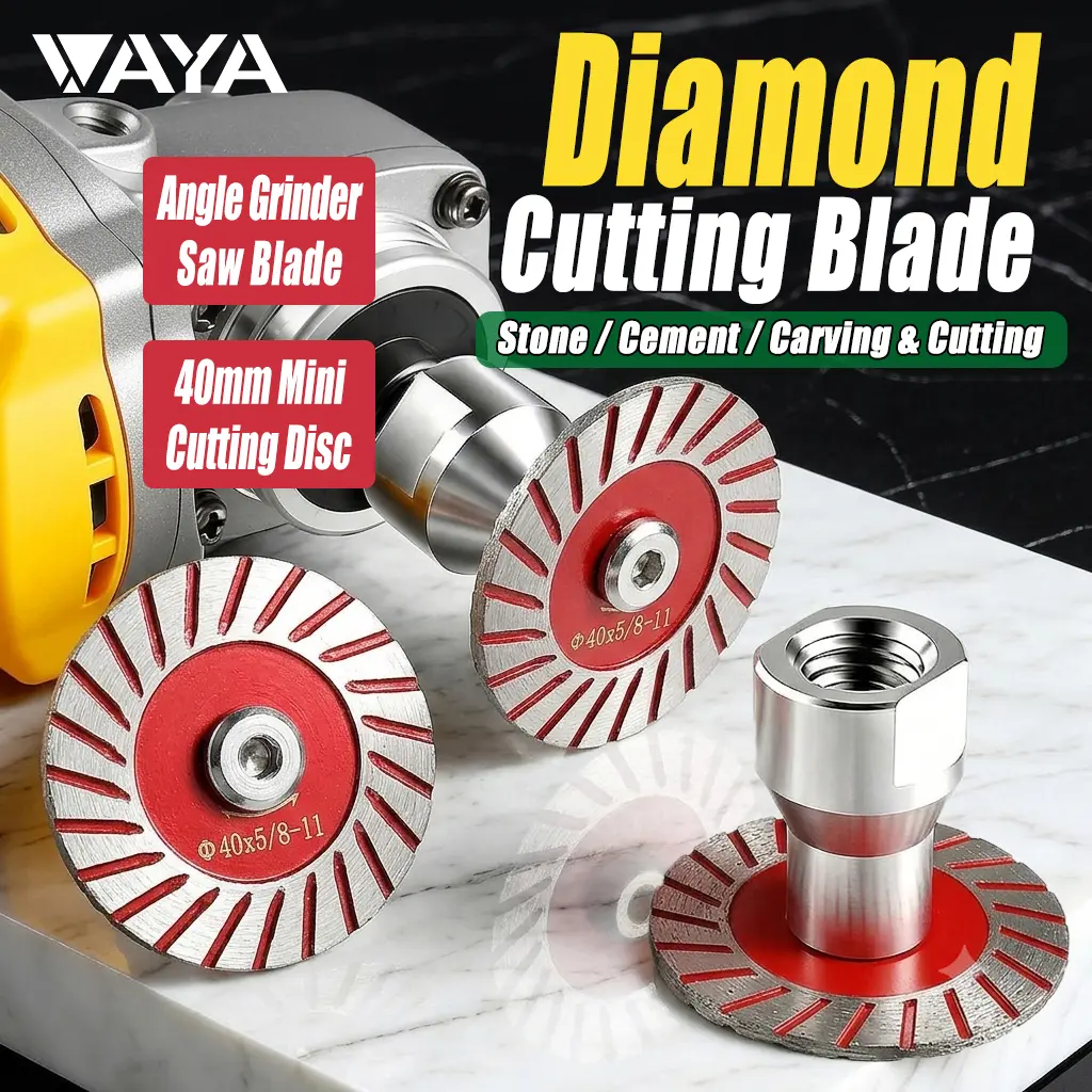 VAYA 5/8"-11 Arbor Flange Diamond Cutting Blade, For Rock, Stone & Lettering Work | Angle Grinder Tool