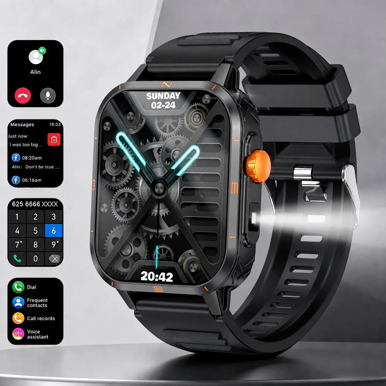 2026 New Smartwatch, Full Touch HD Large Screen, Wireless Call, Message Alert, Music Control, Weather Calendar, Multi-Function Assistant, Unisex, Android/iOS Compatible
