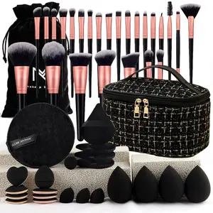 Professional Makeup Tool Set, Portable Travel Face Brush Kit, Eye Shadow & Loose Powder Brushes, Ideal for Beginners, Daily Use