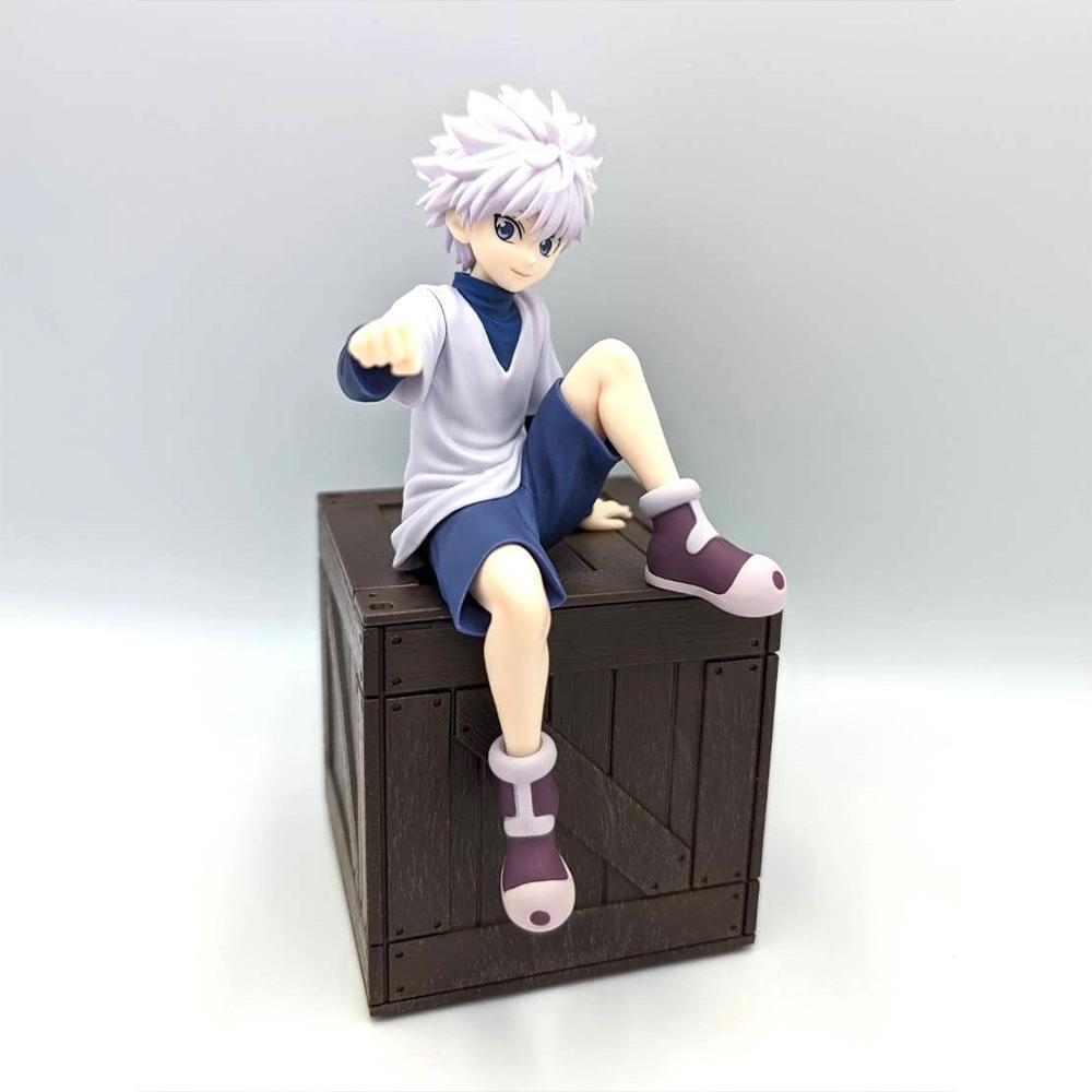 12cm Anime Hunter Killua Zoldyck Figure Pvc Hunter Aciton Figure Killua Figurine Gon Freecss Model Car Ornaments Gifts 12CM