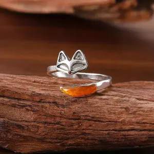 Perfect for Daily Wear & Special Occasions Vintage Bohemian Fox Tail Ring - Cute Alloy Animal Design for Women
