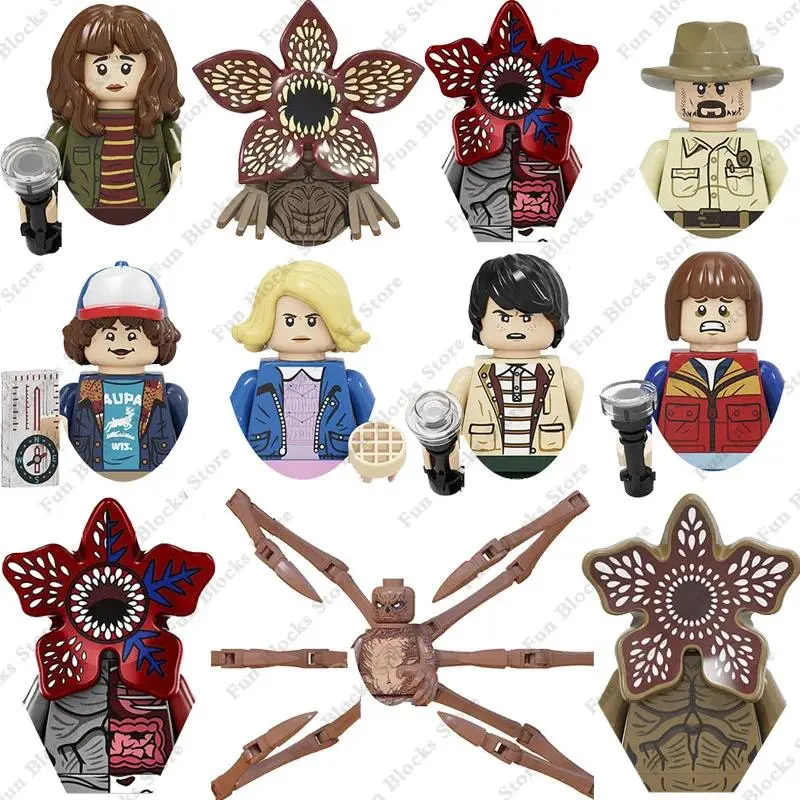 Montauk upside down world Building Blocks Demogorgon Vecna Eleven Mini action figures Bricks Model Movies dolls Toys Kids Gift