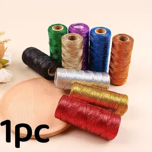 1.5mm Metallic Sheen Braided Thread, Handmade Crafting Material, Gift Packaging Rope, Party Decoration Ribbon, Hang Tag Cord