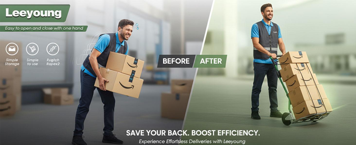 Folding Hand Truck Dolly Cart 375lb,Aluminum Wheel Bracket & Aluminum Dolly Cart, Indoor/Use