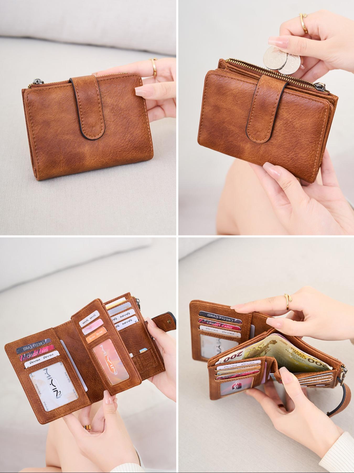 Women's Vintage Multi Card Slot, Portable Multi-functional Short Wallet, Casual Trendy Versatile High-quality Daily Wallet, Durable Fashion Wallet