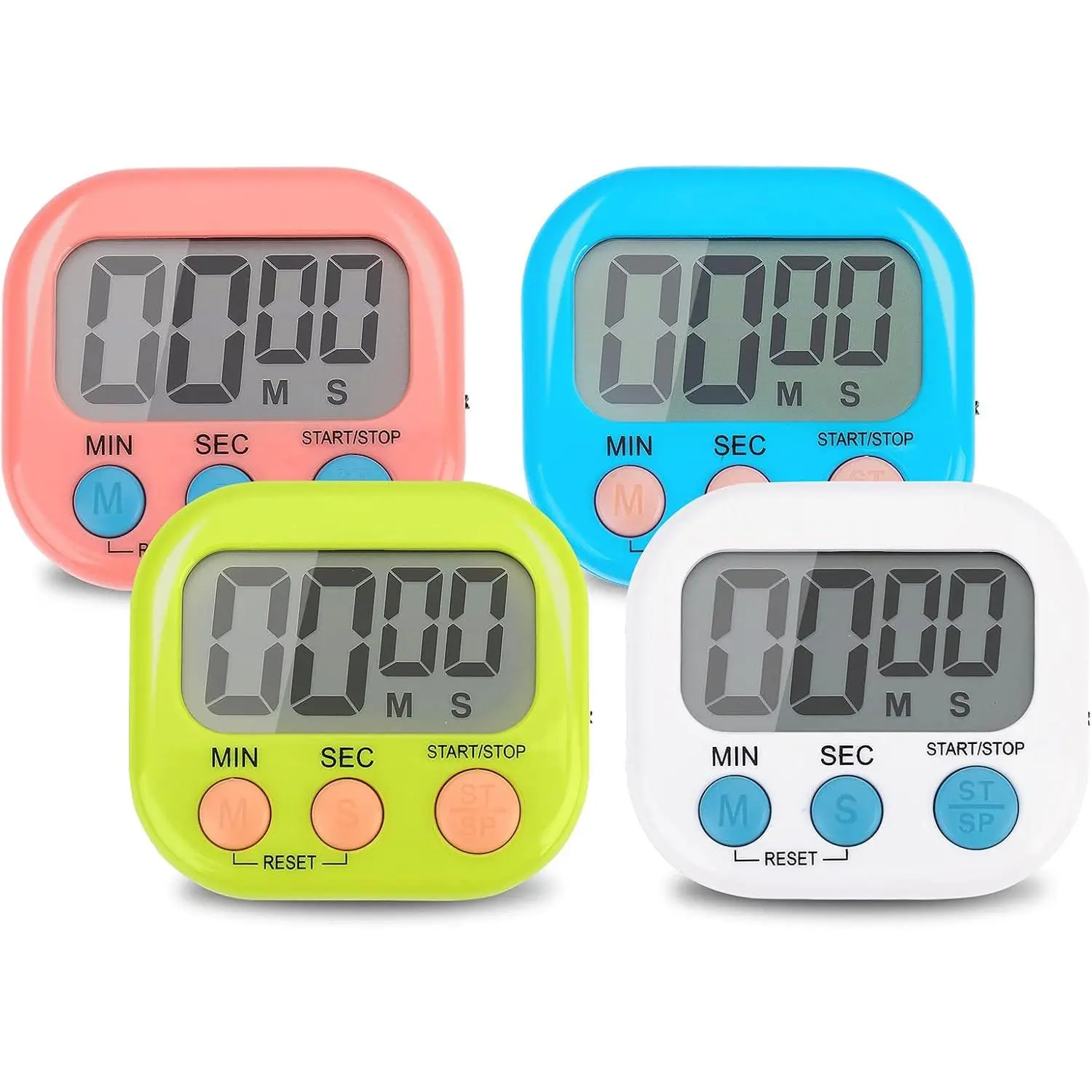 4- Multi-Function  Timer, Learning Management, Suitable for Kitchen, Study, Work, Exercise , Outdoor Activities(not Including ).
