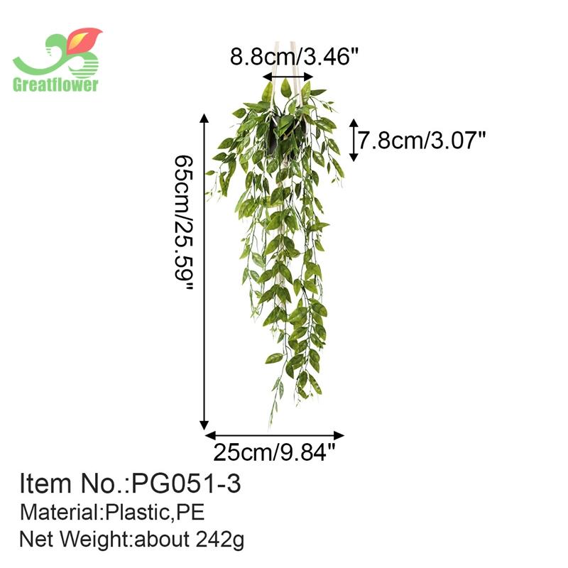 St. Patrick's Day Artificial Decorative Plant Pot, 1 Count Simulated Plant Vine, Hanging Plant Artificial Plants For Home Garden Yard Decor