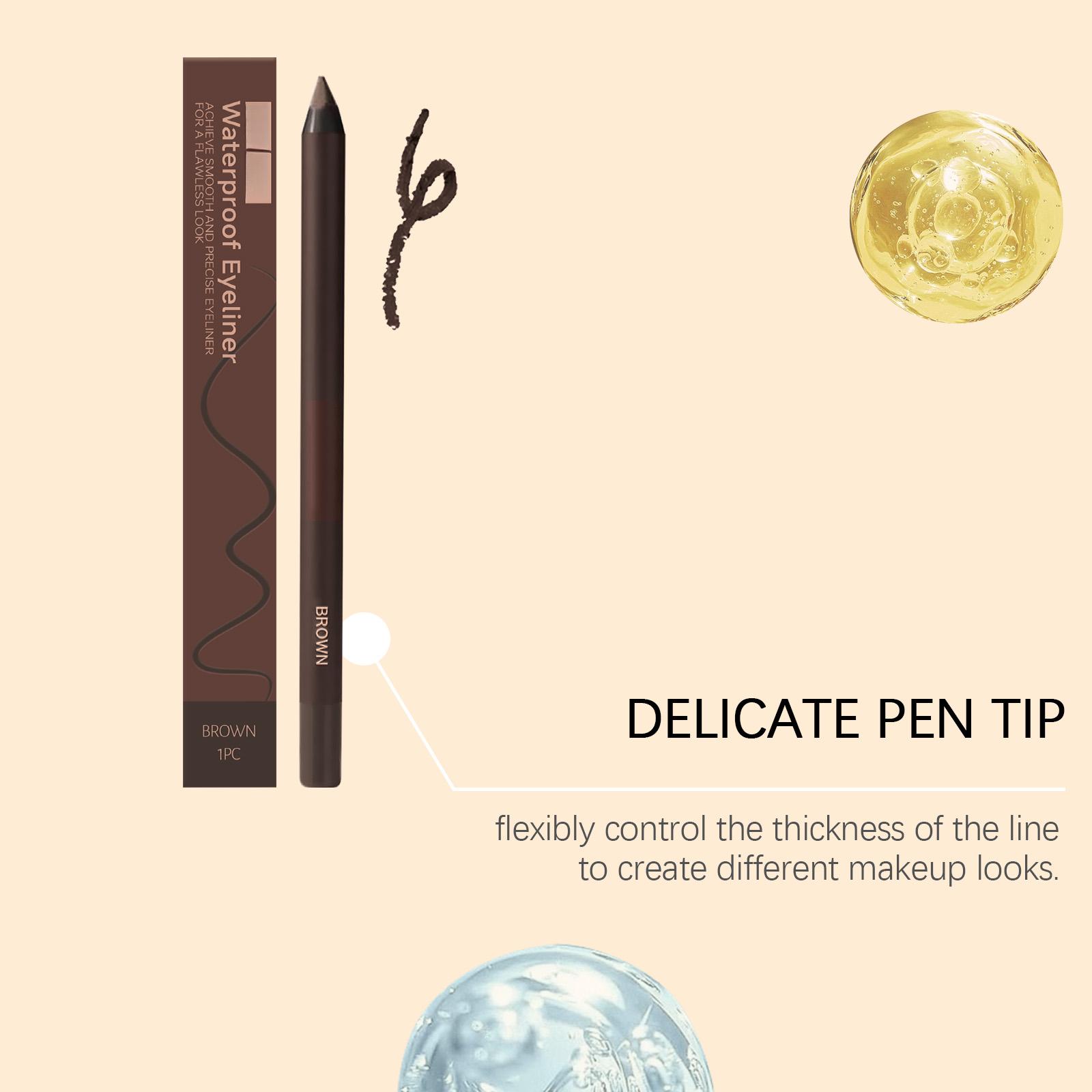 Brown Eyeliner Pen For Eye Beauty, Waterproof And Non-Fading, Smooth And Flowing Eyeliner Gel Pen