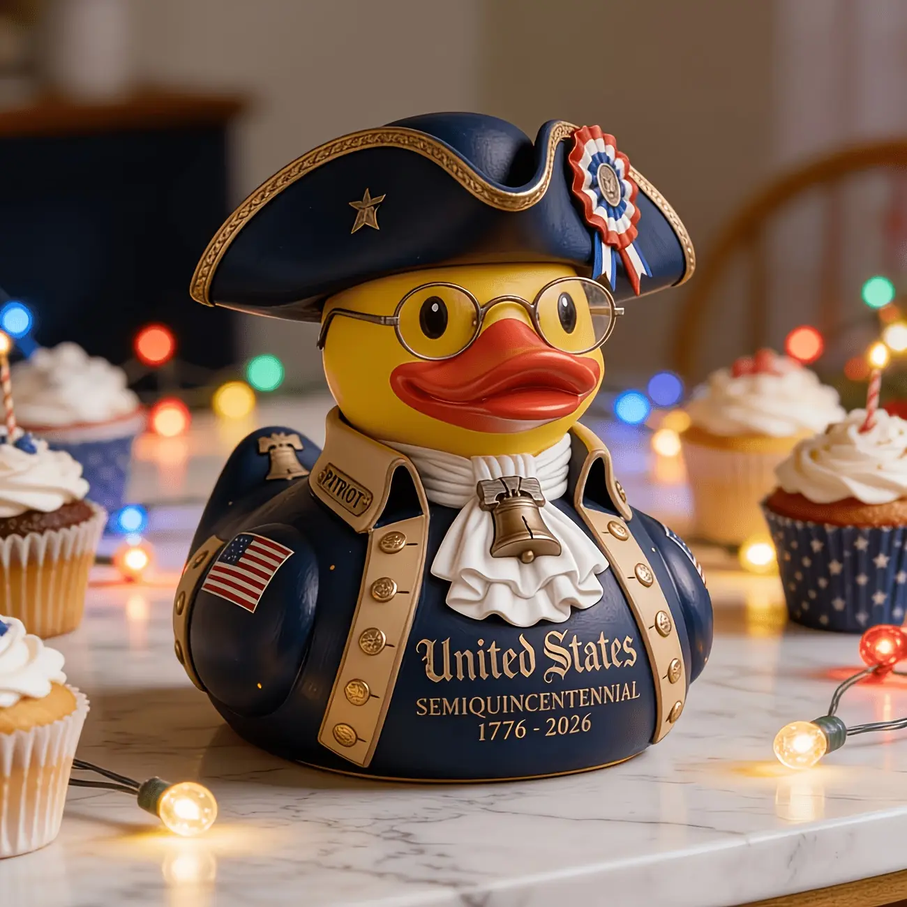 Patriotic resin decoration—suitable for Independence Day decor, gifts for veterans, historical collections, and office displays—celebrating the 250th anniversary of the founding of the United States.