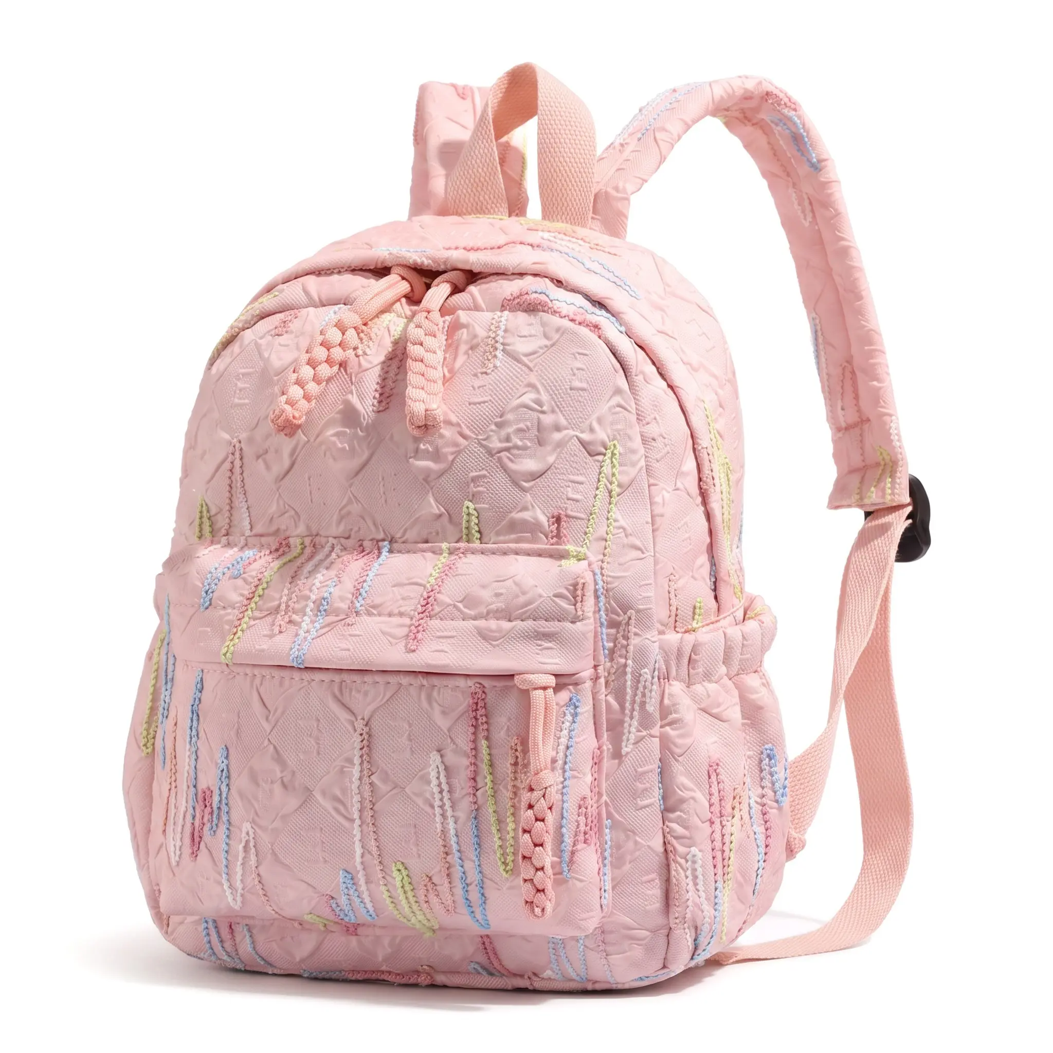 Women's Cute Bubble Texture Oxford Fabric Backpack - School Backpacks for College/Travel, 20-35L Waterproof, Lightweight, Curved Straps, Fits 12in Laptop, Casual Everyday Essential