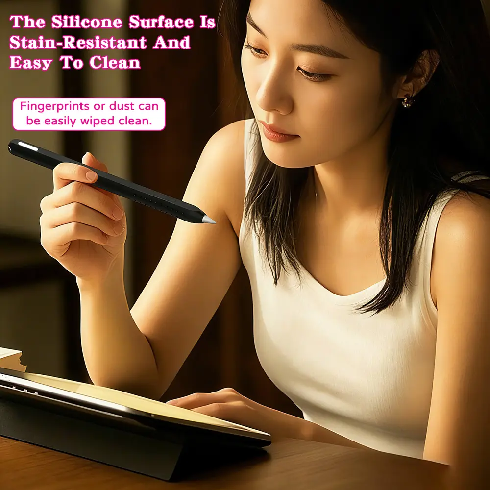 Pure Silicone Handwriting Pen Sleeve for Apple Pencil 2 Pro Soft Touch Cap Cover Protective Case Stylus Nib Holder Grip Accessory