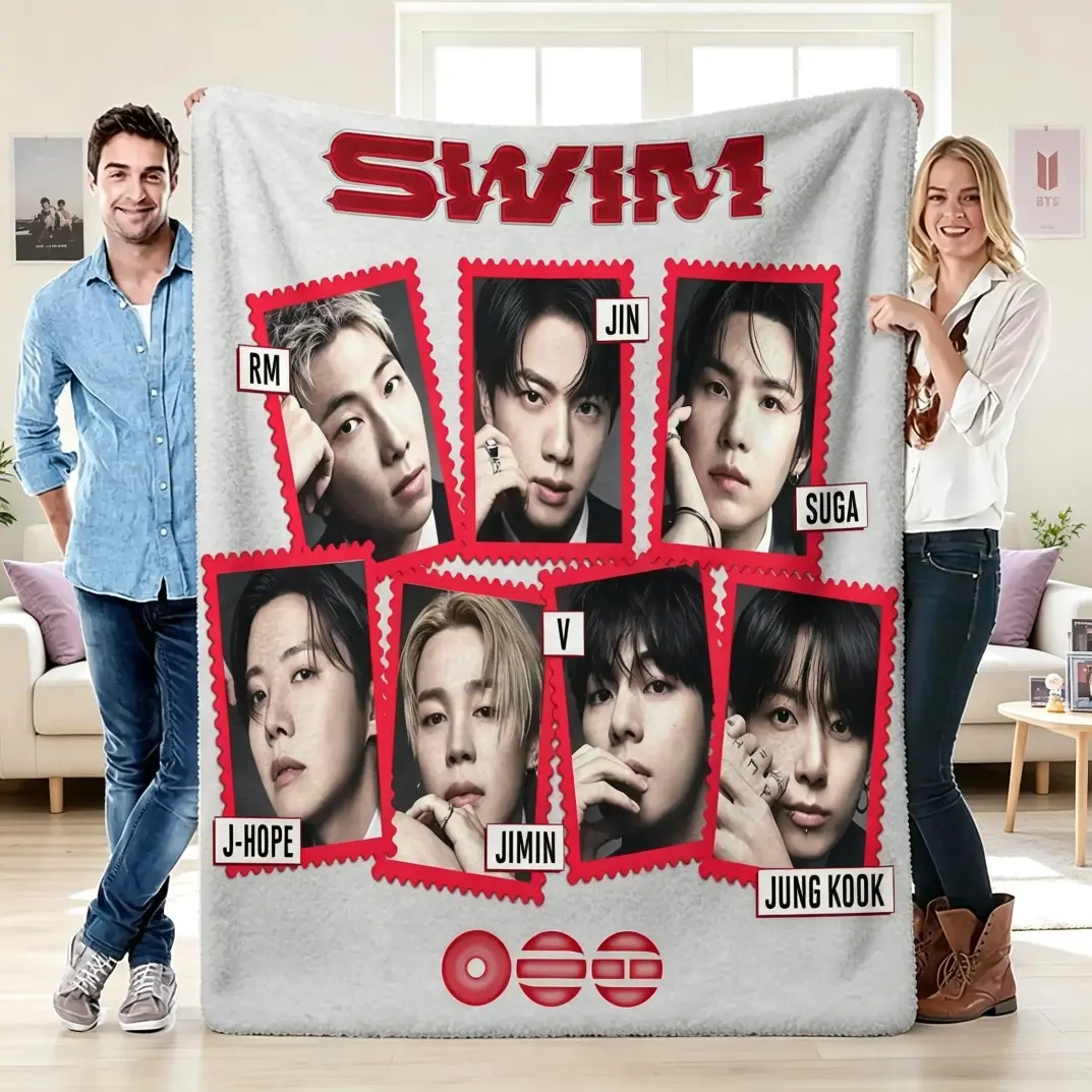 Kpop Arirang Soft Throw Blanket, New WouldTour Album Themed Throw Blanket, Cozy Flannel Fleece Blanket for Music Room Decor, Sofa Bed Office Nap, Lightweight Warm Blanket for Kpop Fans, Album Collectors, Adults Kids Gift