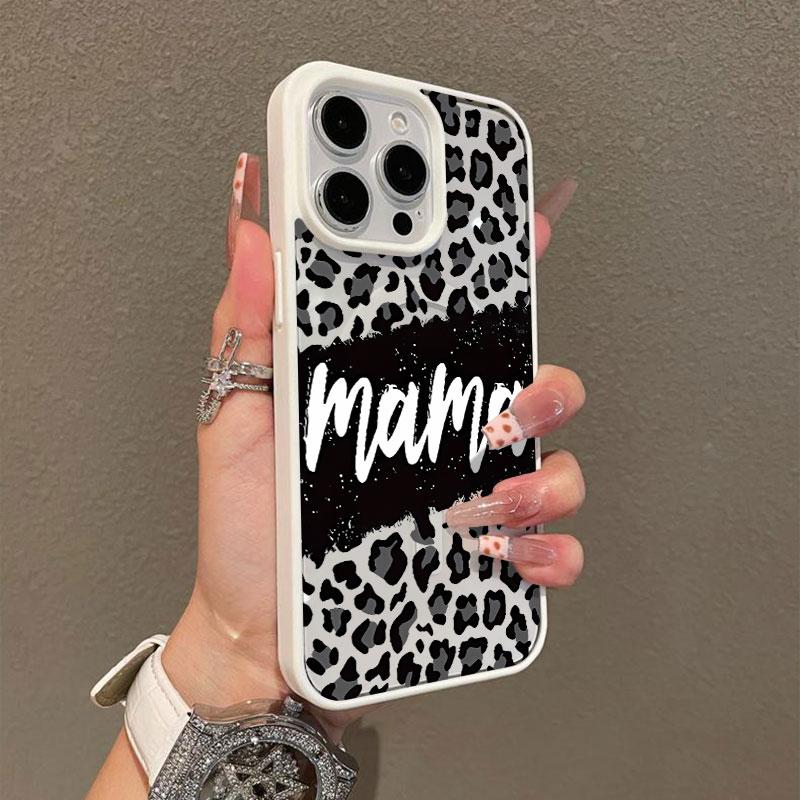 Leopard Mama Pattern Premium Magnetic Phone Cases for iPhone 17 pro max  iPhone 16 15 14 Pro Max 13 12 11 Plus Smartphone Shockproof Protection Acrylic Cover Cellphone Protective magsafe magnetic case Aesthetic Resistance Casing Silicone Screen Protector