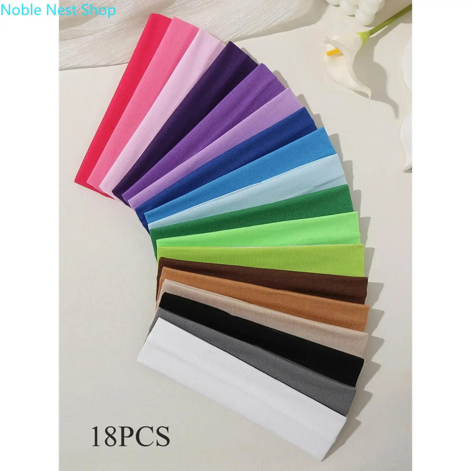Women’s Multi-Color Elastic Sports Headbands, Sweat-Wicking Sweat-Absorbing Stretchy Workout Hair Bands, Breathable All-Season Athletic Sweatbands for Yoga, Running, Gym Training & Daily Fitness