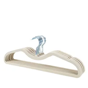 30PC 20PC 10PC Flocked Short Neck Hangers Space Saving Non Slip Non Marking No Shoulder Marks for Home Clothes Drying Hanging
